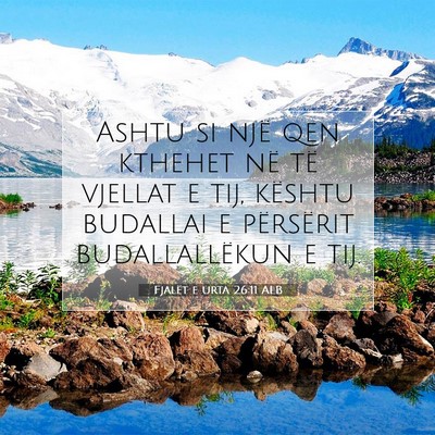 Picture 07 - Fjalët e urta 26:11 ALB - Ashtu si një qen kthehet në të vjellat e tij, - Bible Verse Picture
