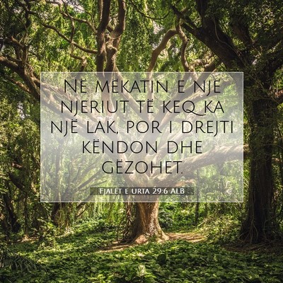 Picture 07 - Fjalët e urta 29:6 ALB - Në mëkatin e një njeriut të keq ka një lak, - Bible Verse Picture
