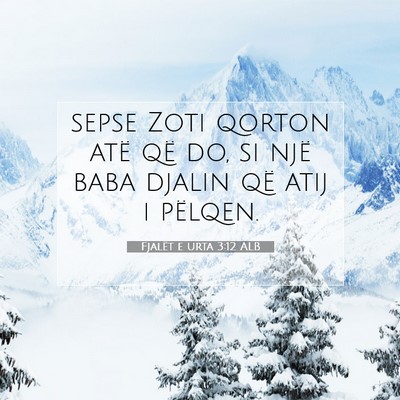 Picture 07 - Fjalët e urta 3:12 ALB - sepse Zoti qorton atë që do, si një baba - Bible Verse Picture