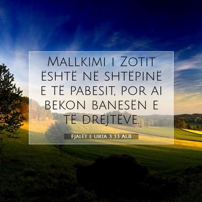 Picture 07 - Fjalët e urta 3:33 ALB - Mallkimi i Zotit është në shtëpinë e të - Bible Verse Picture