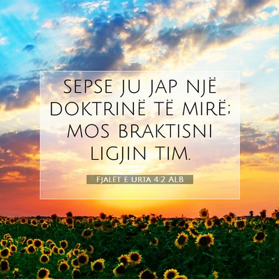 Picture 07 - Fjalët e urta 4:2 ALB - sepse ju jap një doktrinë të mirë; mos - Bible Verse Picture