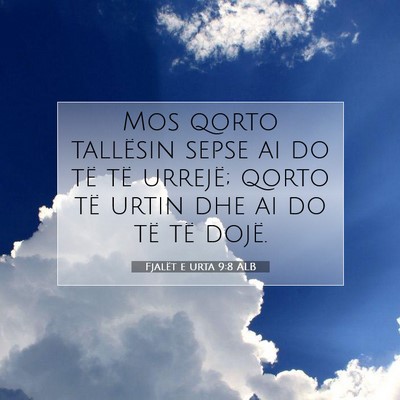 Picture 07 - Fjalët e urta 9:8 ALB - Mos qorto tallësin sepse ai do të të urrejë; - Bible Verse Picture