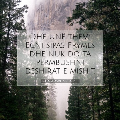 Picture 07 - Galatasve 5:16 ALB - Dhe unë them: Ecni sipas Frymës dhe nuk do ta - Bible Verse Picture