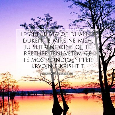 Picture 07 - Galatasve 6:12 ALB - Të gjithë ata që duan të duken të mirë në - Bible Verse Picture
