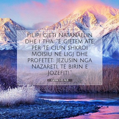 Picture 07 - Gjoni 1:45 ALB - Filipi gjeti Natanaelin dhe i tha: “E gjetëm - Bible Verse Picture