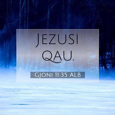 Picture 07 - Gjoni 11:35 ALB - Jezusi - Bible Verse Picture
