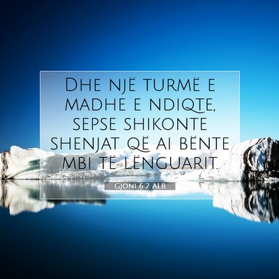 Picture 07 - Gjoni 6:2 ALB - Dhe një turmë e madhe e ndiqte, sepse shikonte - Bible Verse Picture