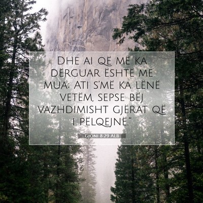 Picture 07 - Gjoni 8:29 ALB - Dhe ai që më ka dërguar është me mua; Ati - Bible Verse Picture