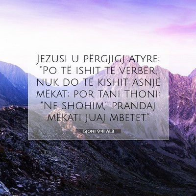 Picture 07 - Gjoni 9:41 ALB - Jezusi u përgjigj atyre: “Po të ishit të - Bible Verse Picture
