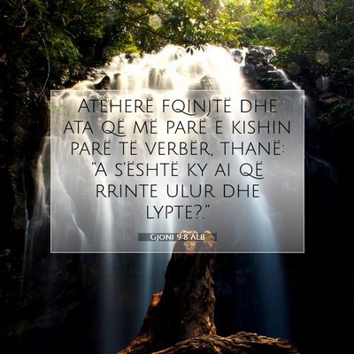 Picture 07 - Gjoni 9:8 ALB - Atëherë fqinjtë dhe ata që më parë e kishin - Bible Verse Picture