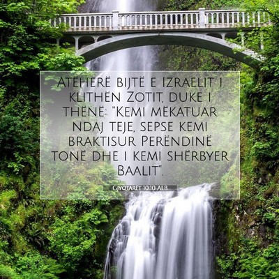 Picture 07 - Gjyqtarët 10:10 ALB - Atëherë bijtë e Izraelit i klithën Zotit, - Bible Verse Picture