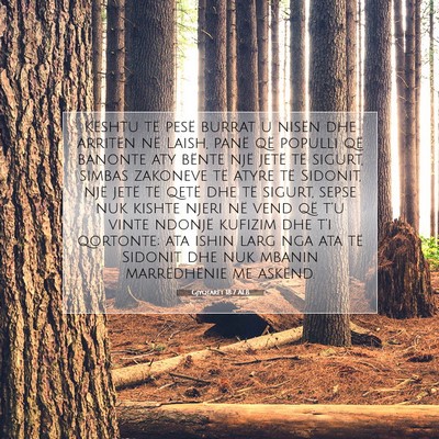 Picture 07 - Gjyqtarët 18:7 ALB - Kështu të pesë burrat u nisën dhe arritën - Bible Verse Picture