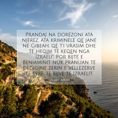 Picture 07 - Gjyqtarët 20:13 ALB - Prandaj na dorëzoni ata njerëz, ata kriminelë - Bible Verse Picture