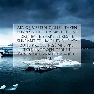 Picture 07 - Gjyqtarët 20:45 ALB - Ata që mbetën gjallë kthyen kurrizin dhe ua - Bible Verse Picture