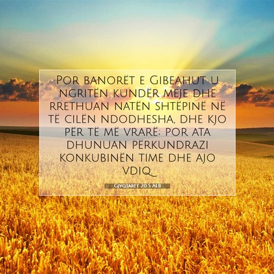 Picture 07 - Gjyqtarët 20:5 ALB - Por banorët e Gibeahut u ngritën kundër meje - Bible Verse Picture