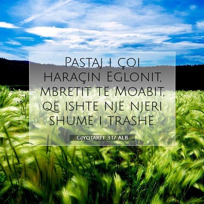 Picture 07 - Gjyqtarët 3:17 ALB - Pastaj i çoi haraçin Eglonit, mbretit të - Bible Verse Picture