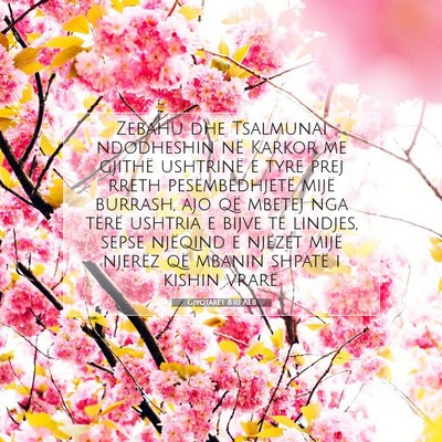 Picture 07 - Gjyqtarët 8:10 ALB - Zebahu dhe Tsalmunai ndodheshin në Karkor me - Bible Verse Picture