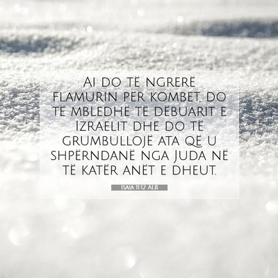 Picture 07 - Isaia 11:12 ALB - Ai do të ngrerë flamurin për kombet, do të - Bible Verse Picture