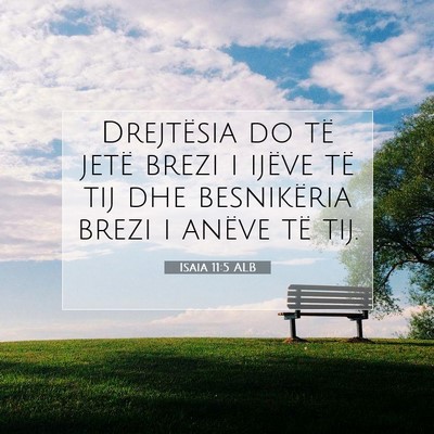Picture 07 - Isaia 11:5 ALB - Drejtësia do të jetë brezi i ijëve të tij - Bible Verse Picture