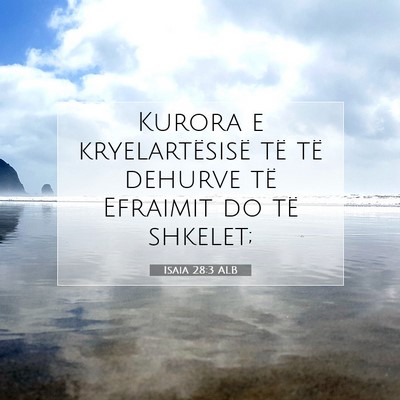 Picture 07 - Isaia 28:3 ALB - Kurora e kryelartësisë të të dehurve të - Bible Verse Picture