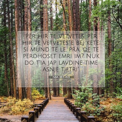 Picture 07 - Isaia 48:11 ALB - Për hir të vetvetes, për hir të vetvetes e - Bible Verse Picture