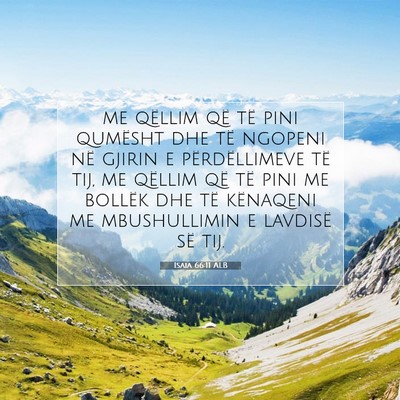 Picture 07 - Isaia 66:11 ALB - me qëllim që të pini qumësht dhe të ngopeni - Bible Verse Picture