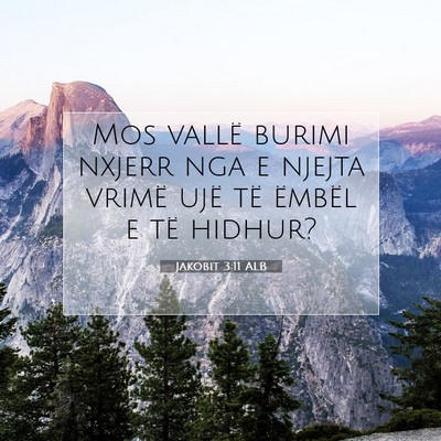Picture 07 - Jakobit 3:11 ALB - Mos vallë burimi nxjerr nga e njejta vrimë ujë - Bible Verse Picture