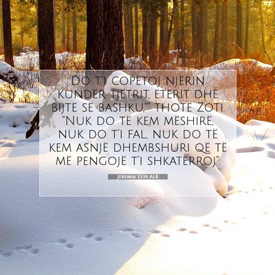 Picture 07 - Jeremia 13:14 ALB - Do t’i copëtoj njërin kundër tjetrit, - Bible Verse Picture