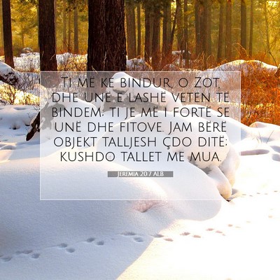 Picture 07 - Jeremia 20:7 ALB - Ti më ke bindur, o Zot, dhe unë e lashë veten - Bible Verse Picture