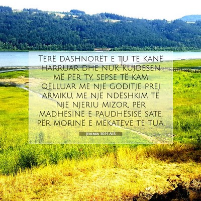 Picture 07 - Jeremia 30:14 ALB - Tërë dashnorët e tu të kanë harruar dhe nuk - Bible Verse Picture