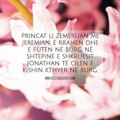Picture 07 - Jeremia 37:15 ALB - Princat u zemëruan me Jeremian, e rrahën dhe e - Bible Verse Picture