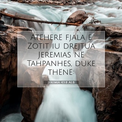 Picture 07 - Jeremia 43:8 ALB - Atëherë fjala e Zotit iu drejtua Jeremias në - Bible Verse Picture