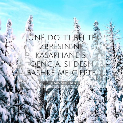 Picture 07 - Jeremia 51:40 ALB - Unë do t’i bëj të zbresin në kasaphanë si - Bible Verse Picture