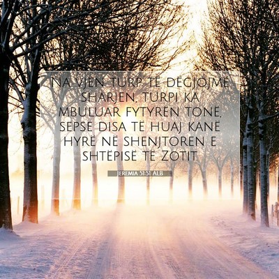 Picture 07 - Jeremia 51:51 ALB - Na vjen turp të dëgjojmë sharjen, turpi ka - Bible Verse Picture