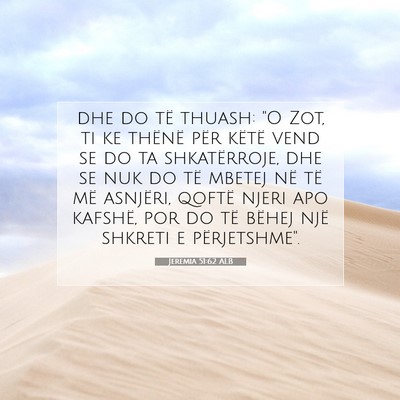 Picture 07 - Jeremia 51:62 ALB - dhe do të thuash: 