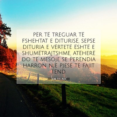 Picture 07 - Jobi 11:6 ALB - për të treguar të fshehtat e diturisë, sepse - Bible Verse Picture