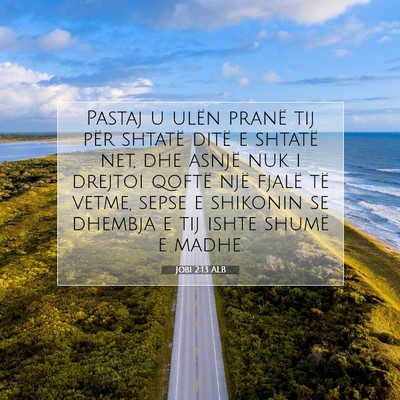 Picture 07 - Jobi 2:13 ALB - Pastaj u ulën pranë tij për shtatë ditë e - Bible Verse Picture