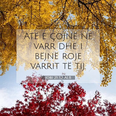 Picture 07 - Jobi 21:32 ALB - Atë e çojnë në varr dhe i bëjnë roje varrit - Bible Verse Picture