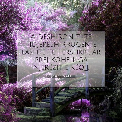 Picture 07 - Jobi 22:15 ALB - A dëshiron ti të ndjekësh rrugën e lashtë - Bible Verse Picture