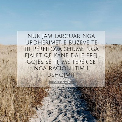 Picture 07 - Jobi 23:12 ALB - nuk jam larguar nga urdhërimet e buzëve të - Bible Verse Picture