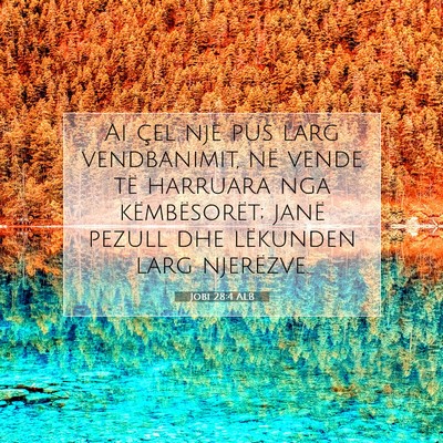 Picture 07 - Jobi 28:4 ALB - Ai çel një pus larg vendbanimit, në vende të - Bible Verse Picture