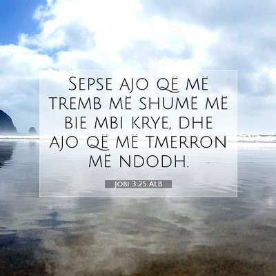 Picture 07 - Jobi 3:25 ALB - Sepse ajo që më tremb më shumë më bie mbi - Bible Verse Picture