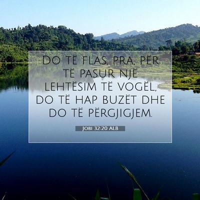 Picture 07 - Jobi 32:20 ALB - Do të flas, pra, për të pasur një lehtësim - Bible Verse Picture