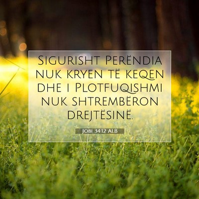 Picture 07 - Jobi 34:12 ALB - Sigurisht Perëndia nuk kryen të keqen dhe i - Bible Verse Picture
