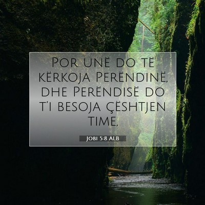 Picture 07 - Jobi 5:8 ALB - Por unë do të kërkoja Perëndinë, dhe - Bible Verse Picture