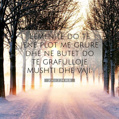 Picture 07 - Joeli 2:24 ALB - Lëmenjtë do të jenë plot me grurë dhe në - Bible Verse Picture