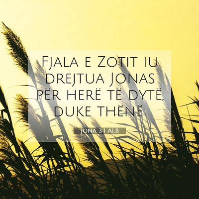 Picture 07 - Jona 3:1 ALB - Fjala e Zotit iu drejtua Jonas për herë të - Bible Verse Picture