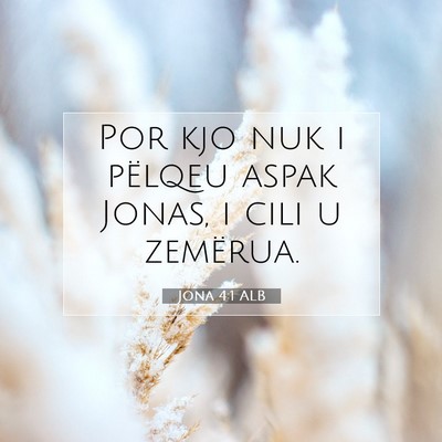 Picture 07 - Jona 4:1 ALB - Por kjo nuk i pëlqeu aspak Jonas, i cili u - Bible Verse Picture