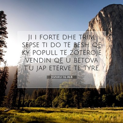 Picture 07 - Jozueu 1:6 ALB - Ji i fortë dhe trim, sepse ti do të bësh që - Bible Verse Picture