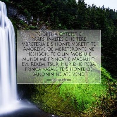 Picture 07 - Jozueu 13:21 ALB - të gjitha qytetet e rrafshnaltës dhe tërë - Bible Verse Picture